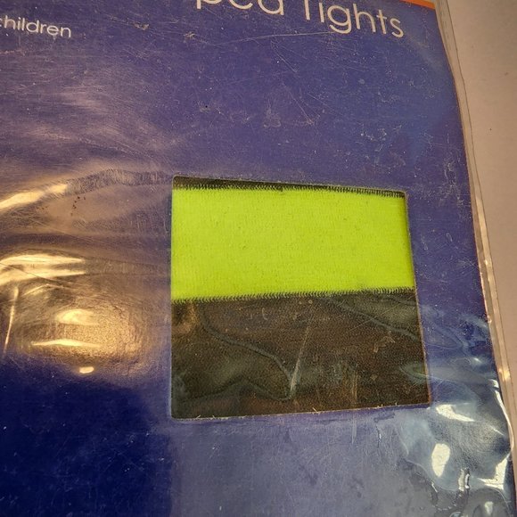 Bright Yellow and Black Children's Striped Tights - Picture 1 of 3